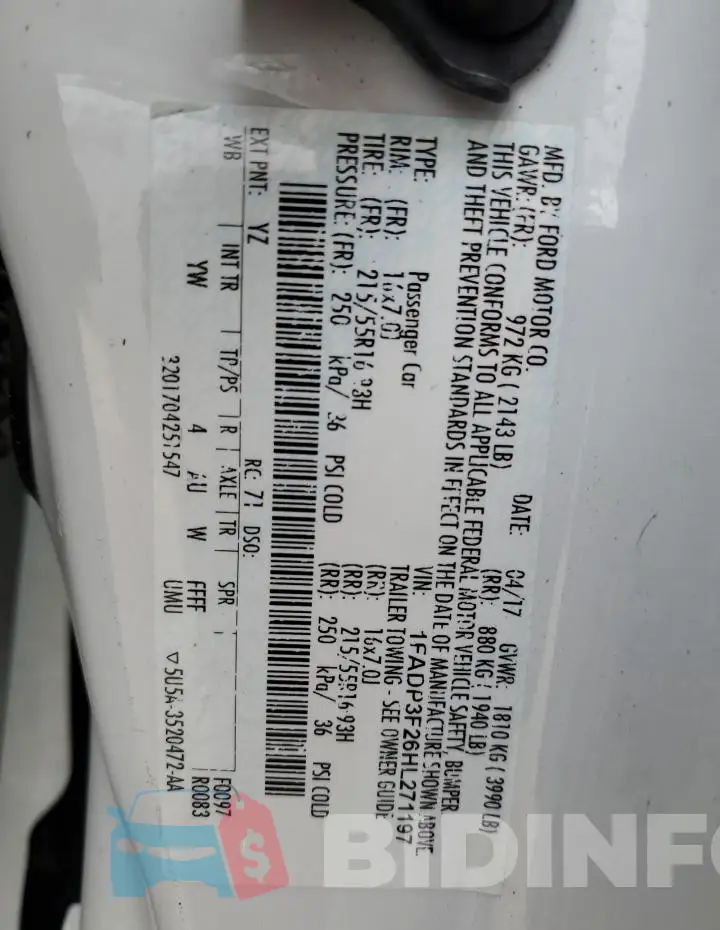 1FADP3F26HL271197 Photo# 13