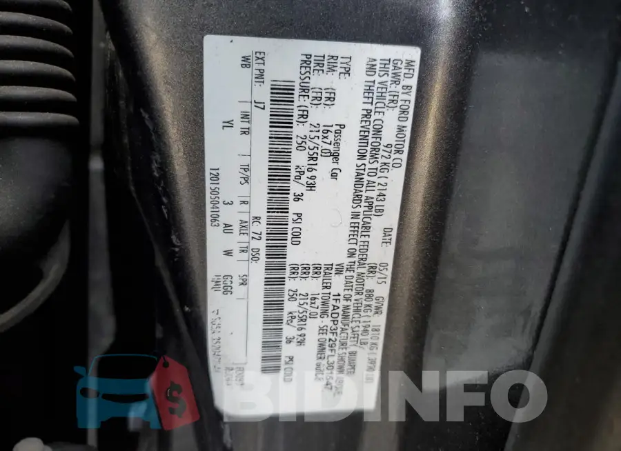 1FADP3F29FL301547 Photo# 12