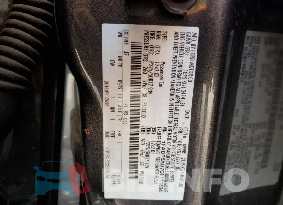 1FADP5AU7GL111834 Photo# 13