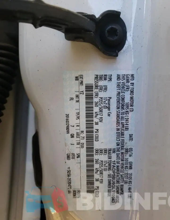 1FADP5BU6GL110043 Photo# 12
