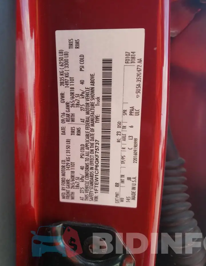 1FTEW1CP6GKF75737 Photo# 12