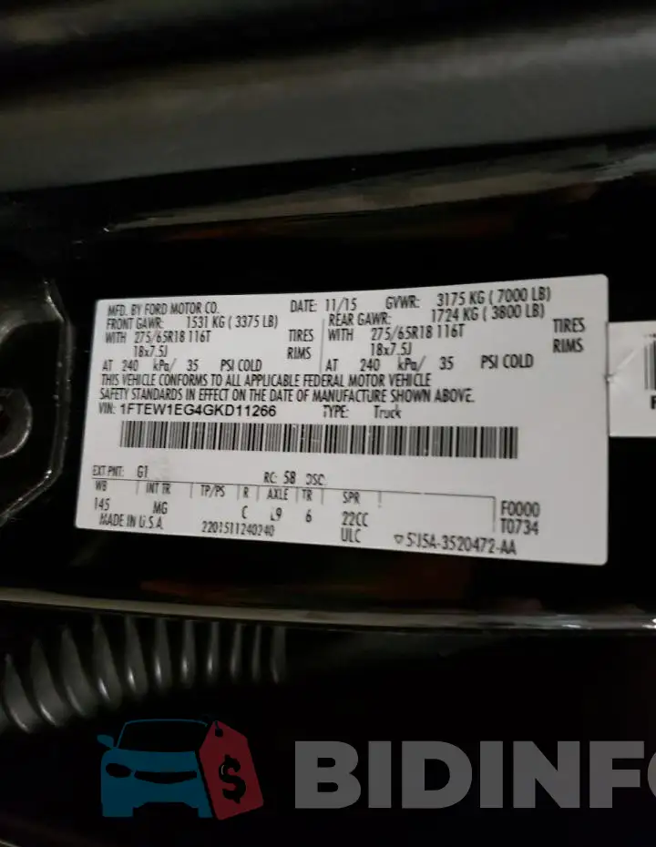 1FTEW1EG4GKD11266 Photo# 12