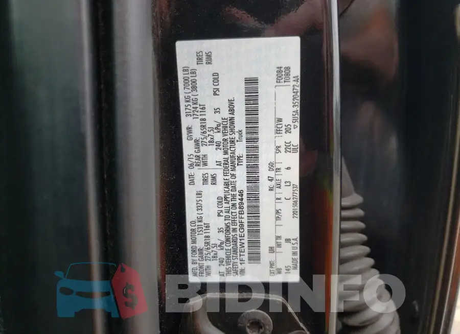 1FTEW1EG9FFB89446 Photo# 12