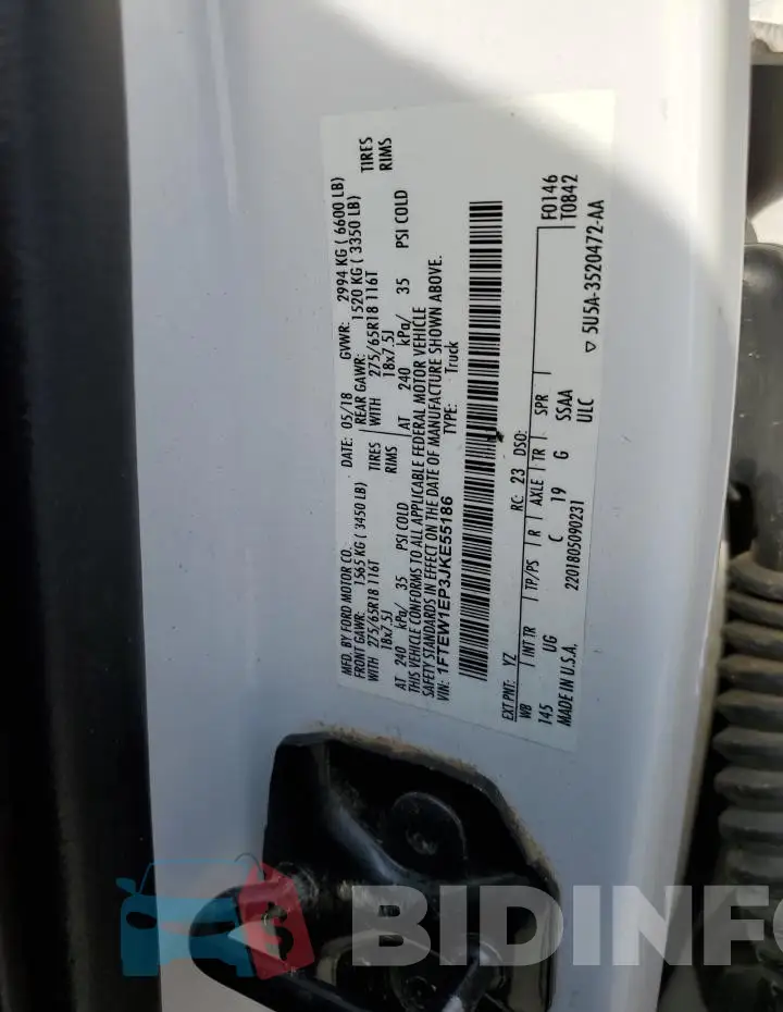 1FTEW1EP3JKE55186 Photo# 13