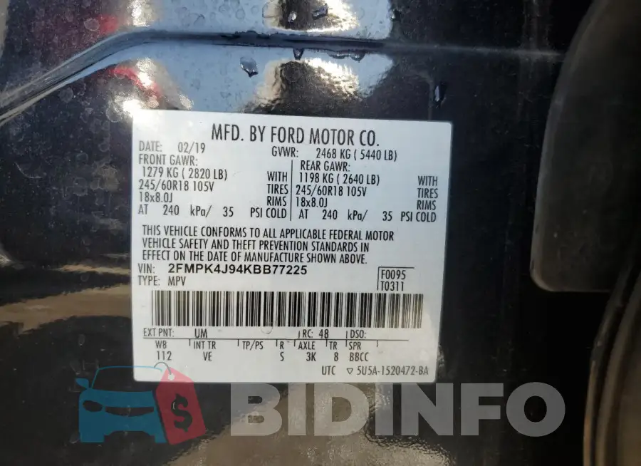 2FMPK4J94KBB77225 Photo# 14