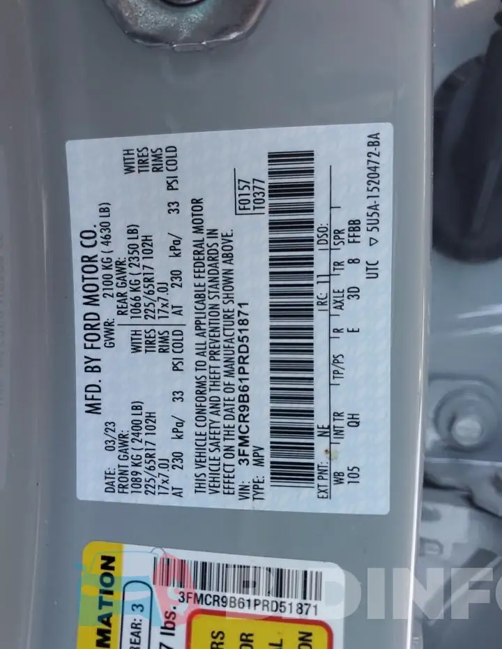 3FMCR9B61PRD51871 Photo# 12