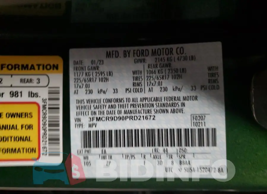 3FMCR9D90PRD21672 Photo# 13