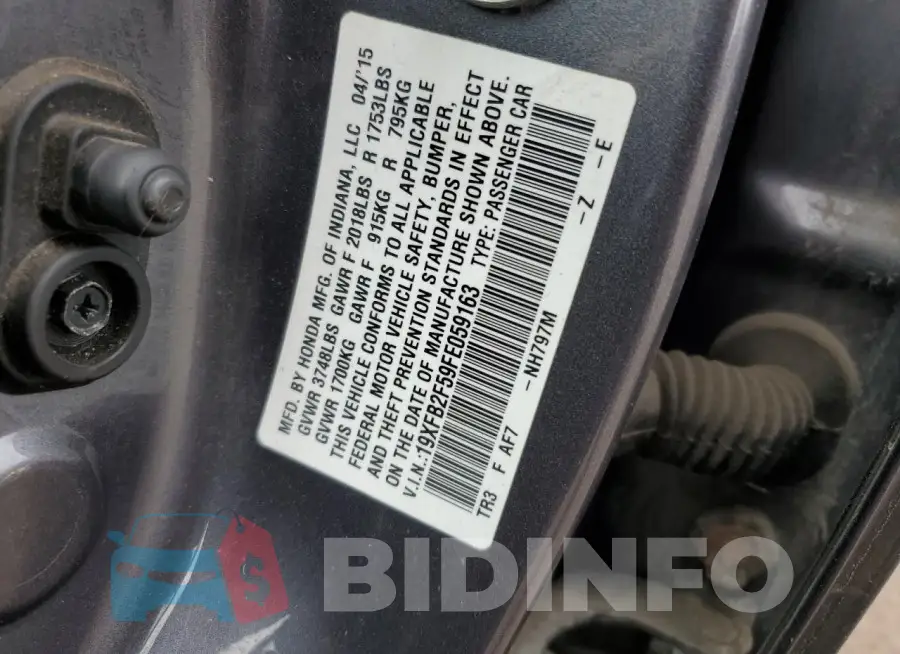 19XFB2F59FE059163 Photo# 12