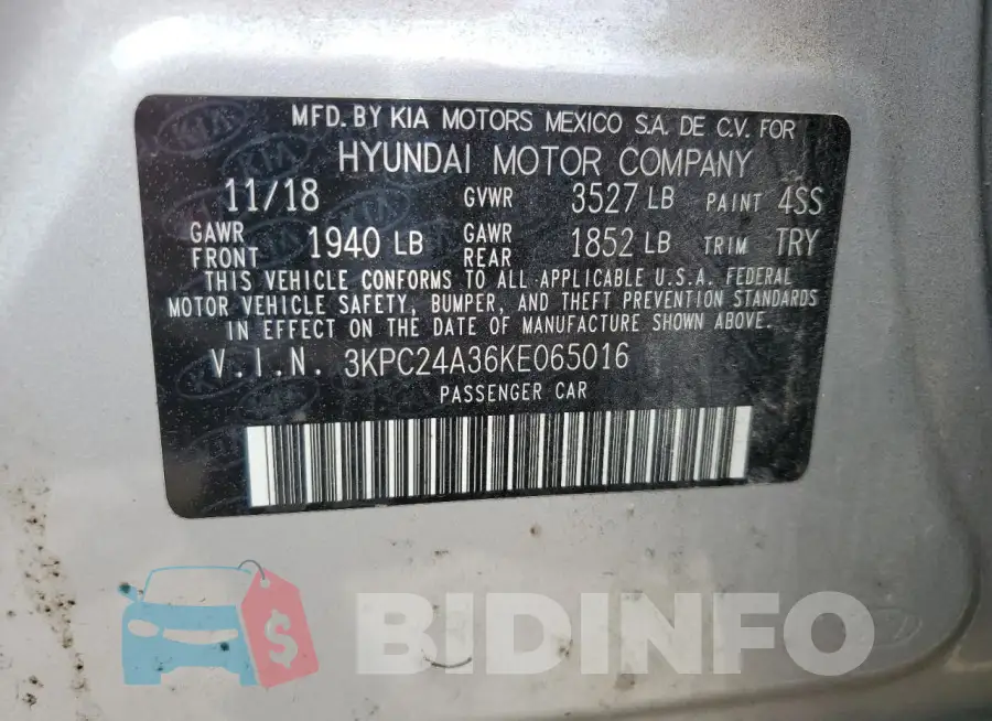 3KPC24A36KE065016 Photo# 13