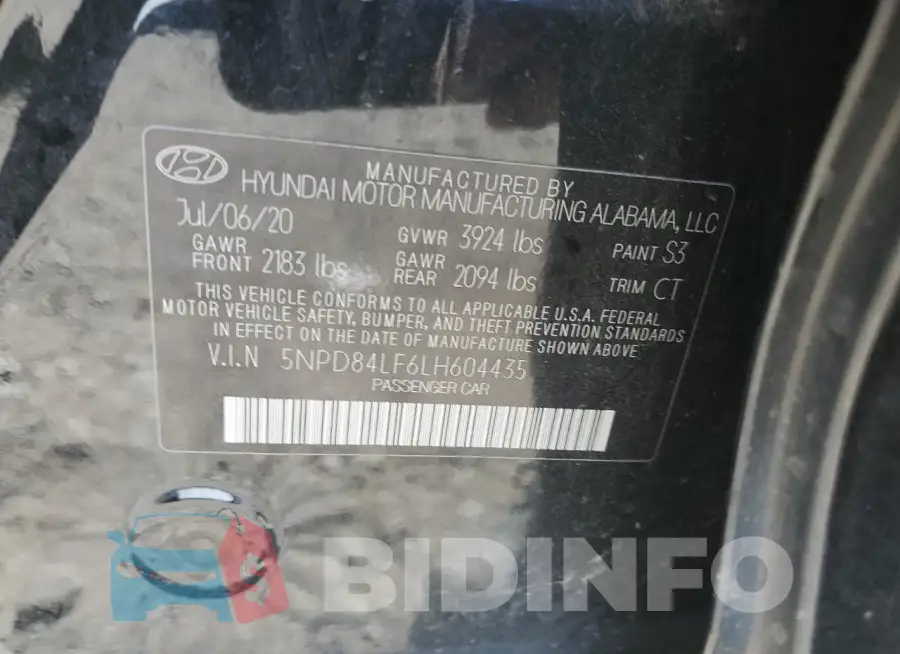 5NPD84LF6LH604435 Photo# 12