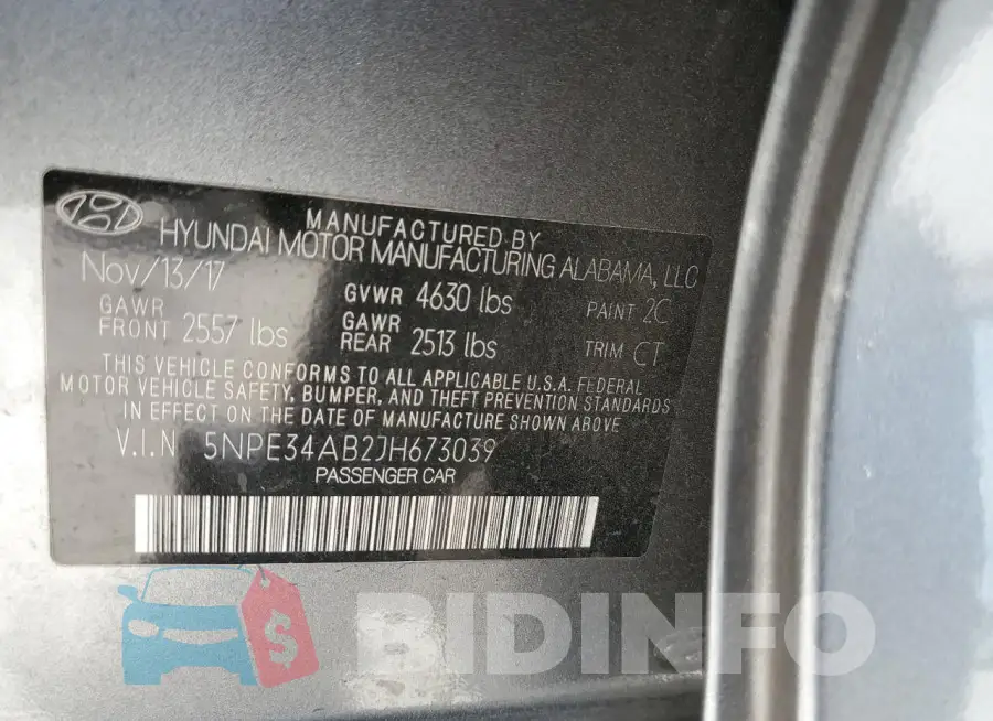5NPE34AB2JH673039 Photo# 12