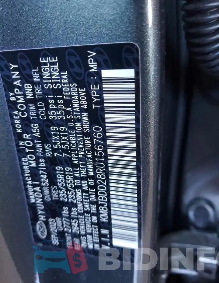 KM8JBDD28RU156760 Photo# 13