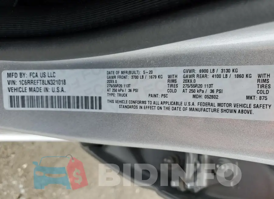 1C6RREFT8LN321018 Photo# 12