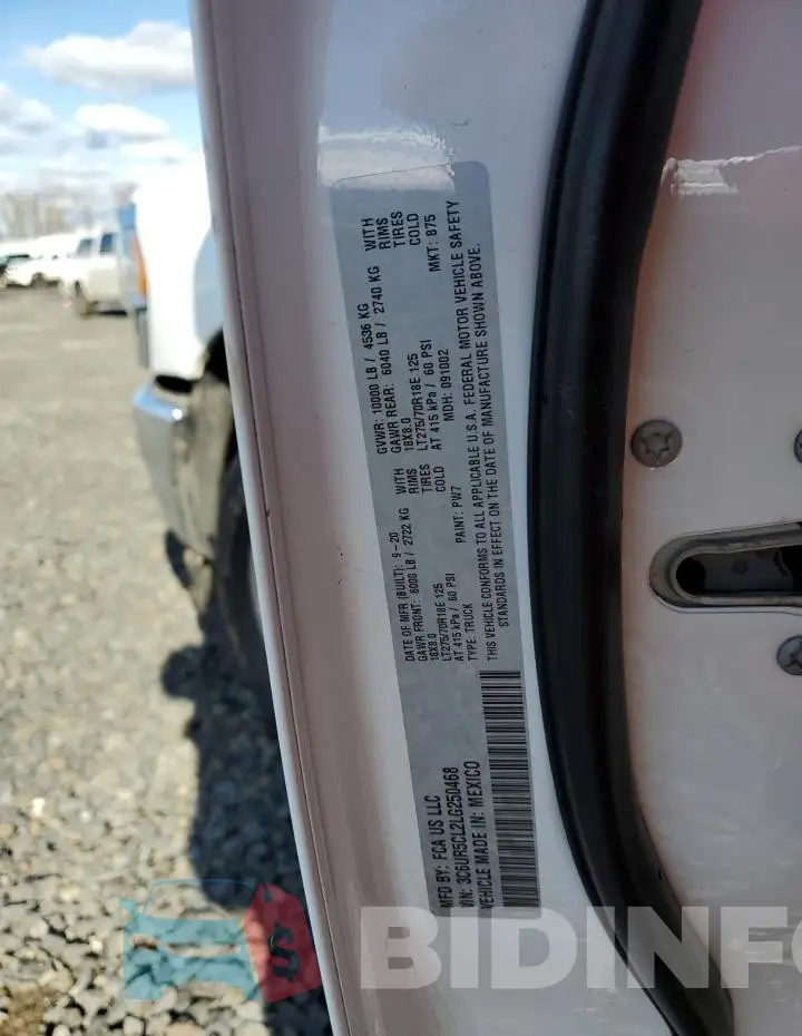 3C6UR5CL2LG250468 Photo# 12