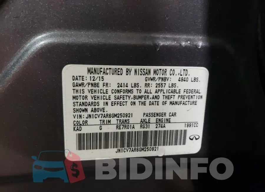 JN1CV7AR6GM250921 Photo# 12