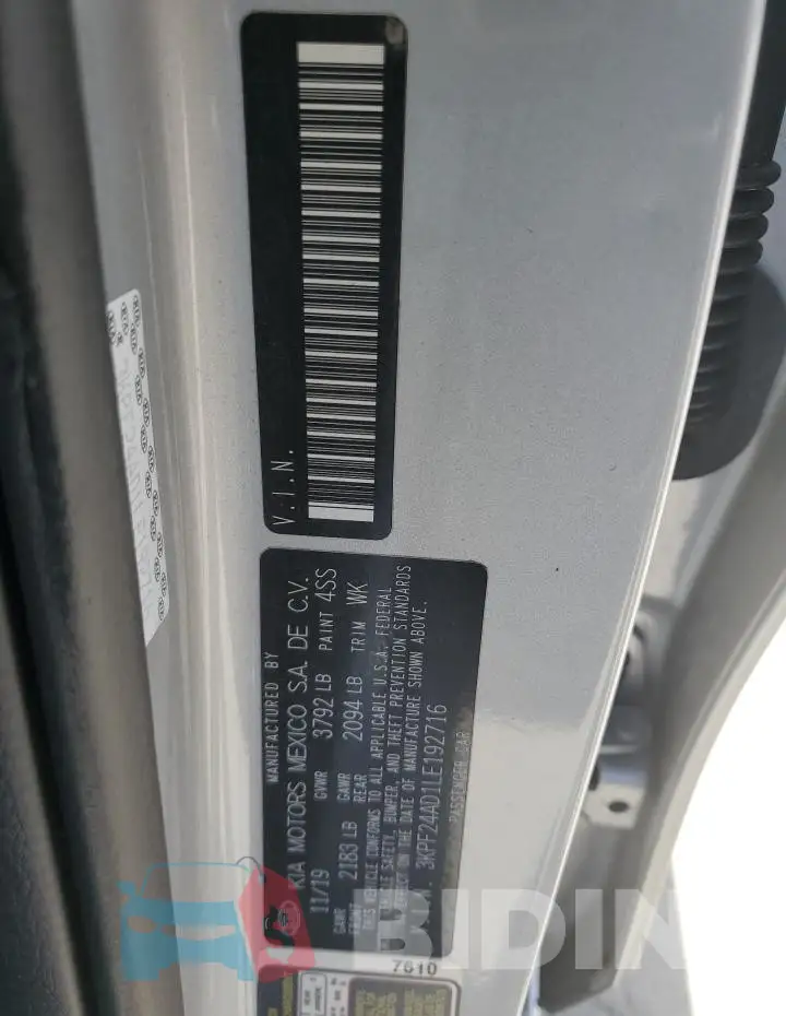 3KPF24AD1LE192716 Photo# 13