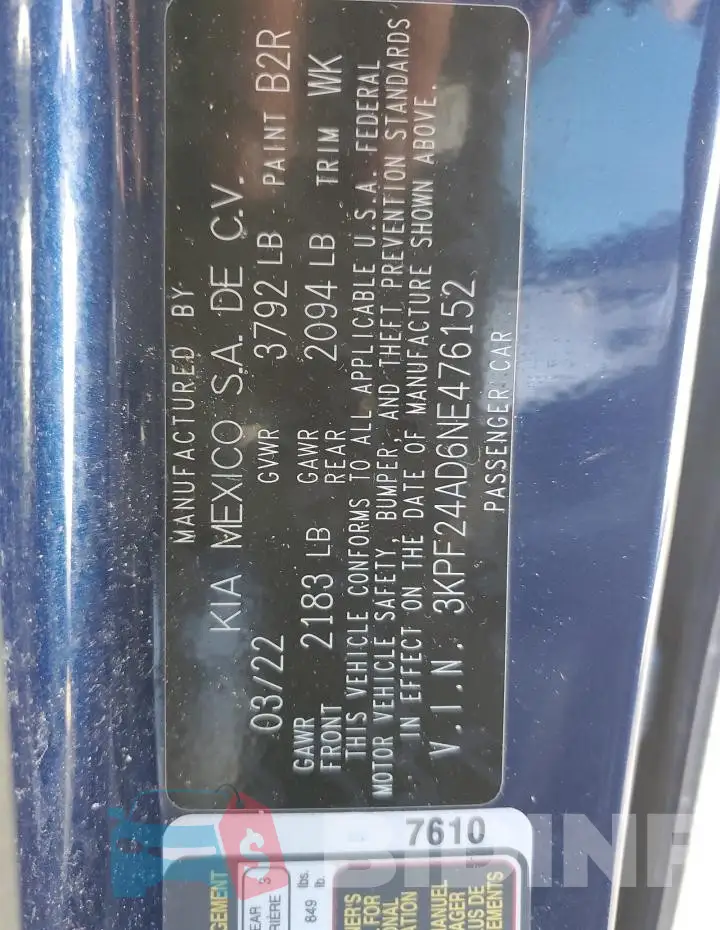 3KPF24AD6NE476152 Photo# 12