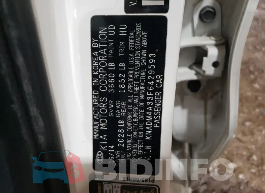 KNADM4A33F6429593 Photo# 12
