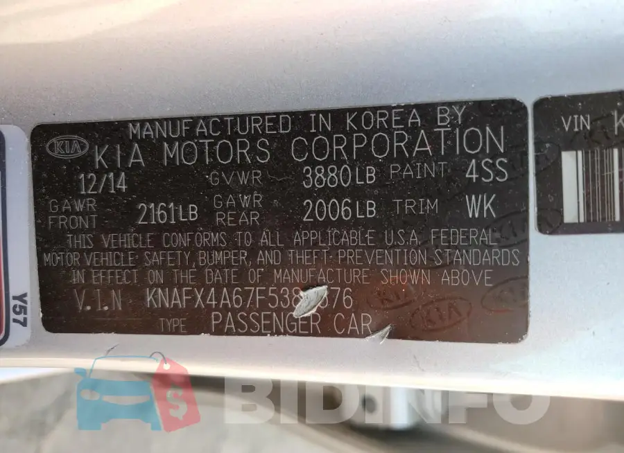 KNAFX4A67F5384576 Photo# 12