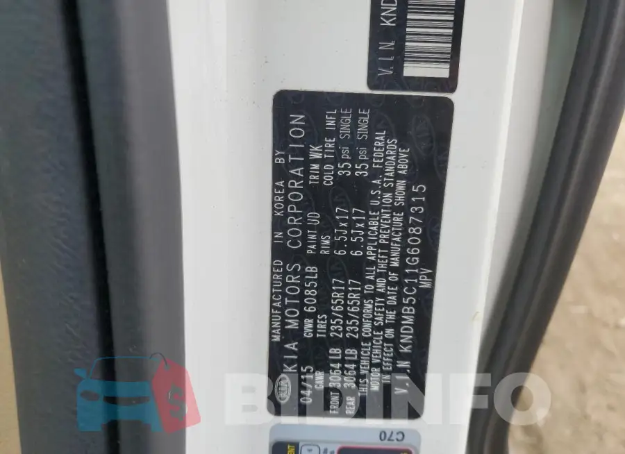 KNDMB5C11G6087315 Photo# 13