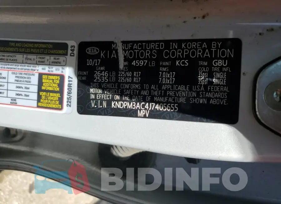 KNDPM3AC4J7405655 Photo# 13