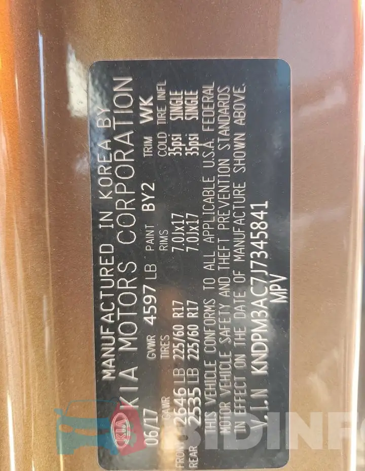 KNDPM3AC7J7345841 Photo# 13