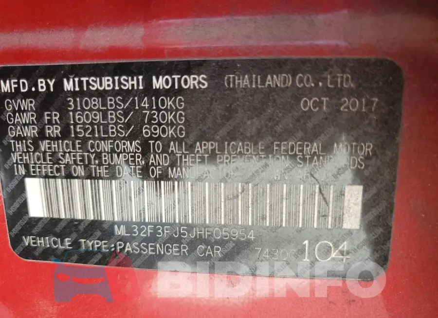 ML32F3FJ5JHF05954 Photo# 12
