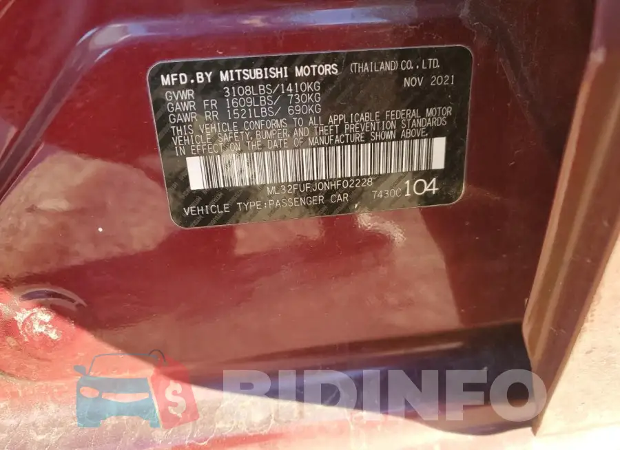 ML32FUFJ0NHF02228 Photo# 12