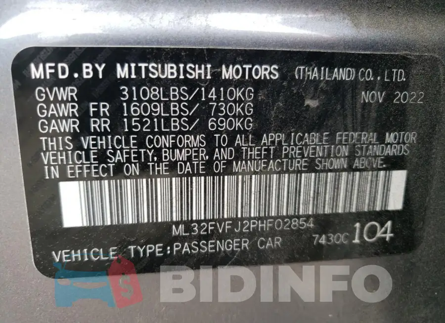 ML32FVFJ2PHF02854 Photo# 12