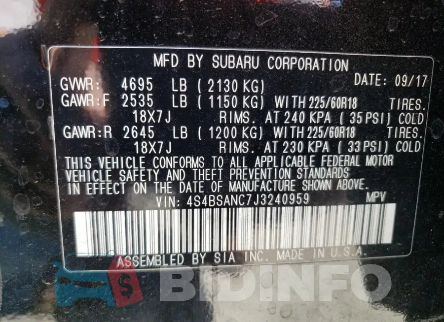 4S4BSANC7J3240959 Photo# 13