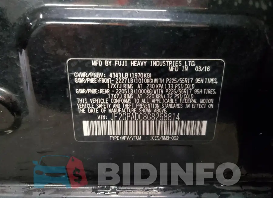 JF2GPADC8G8268814 Photo# 14