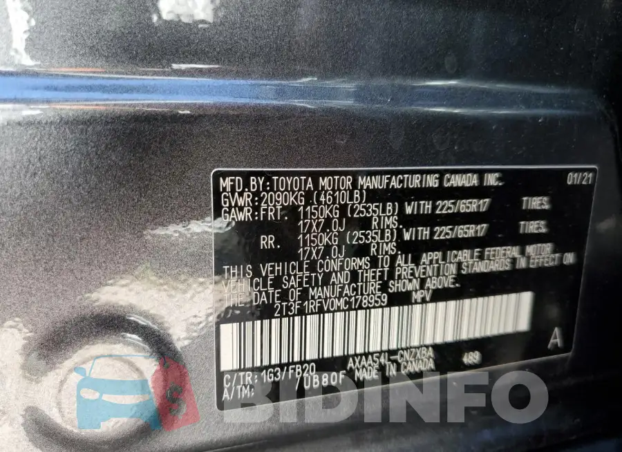 2T3F1RFV0MC178959 Photo# 14