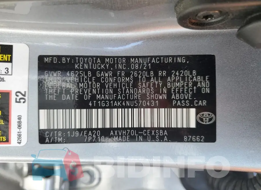 4T1G31AK4NU570431 Photo# 13