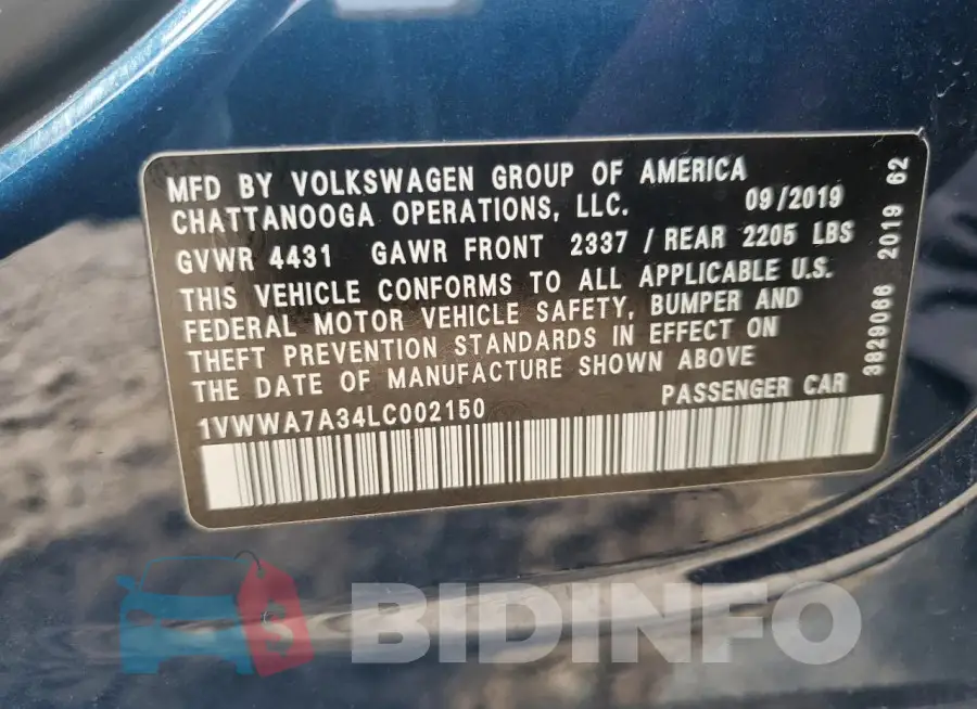 1VWWA7A34LC002150 Photo# 13