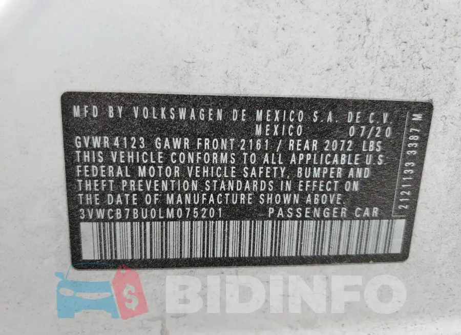 3VWCB7BU0LM075201 Photo# 12
