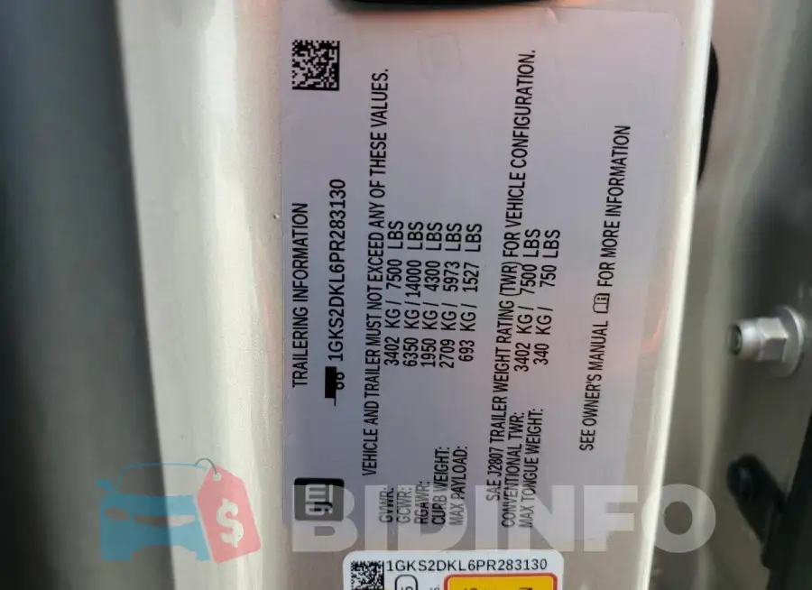 1GKS2DKL6PR283130 Photo# 13