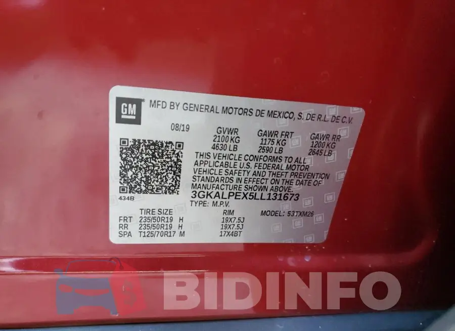 3GKALPEX5LL131673 Photo# 13
