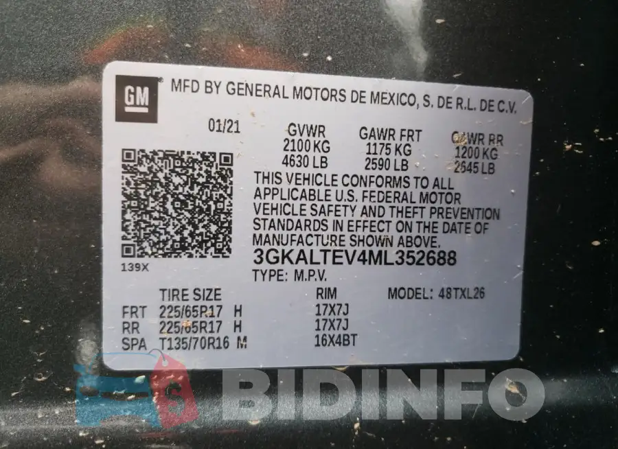 3GKALTEV4ML352688 Photo# 12