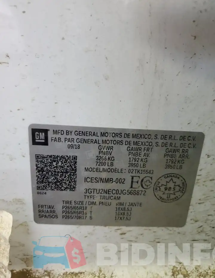 3GTU2NEC0JG568872 Photo# 13