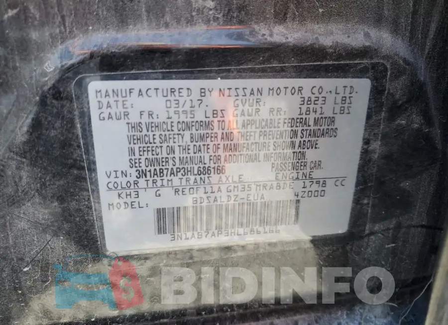 3N1AB7AP3HL686166 Photo# 12