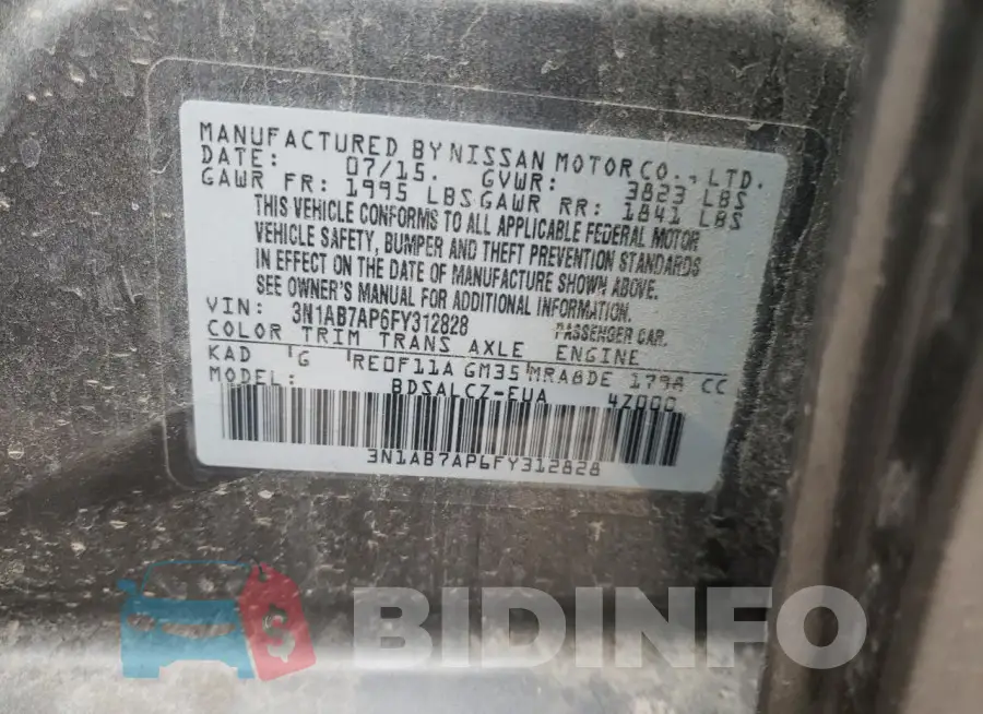 3N1AB7AP6FY312828 Photo# 12