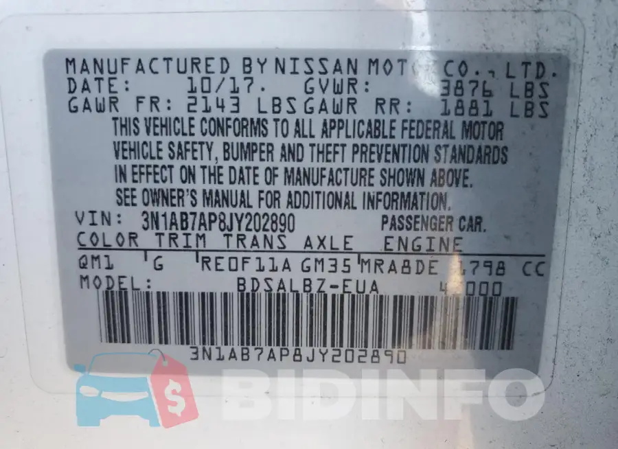 3N1AB7AP8JY202890 Photo# 12