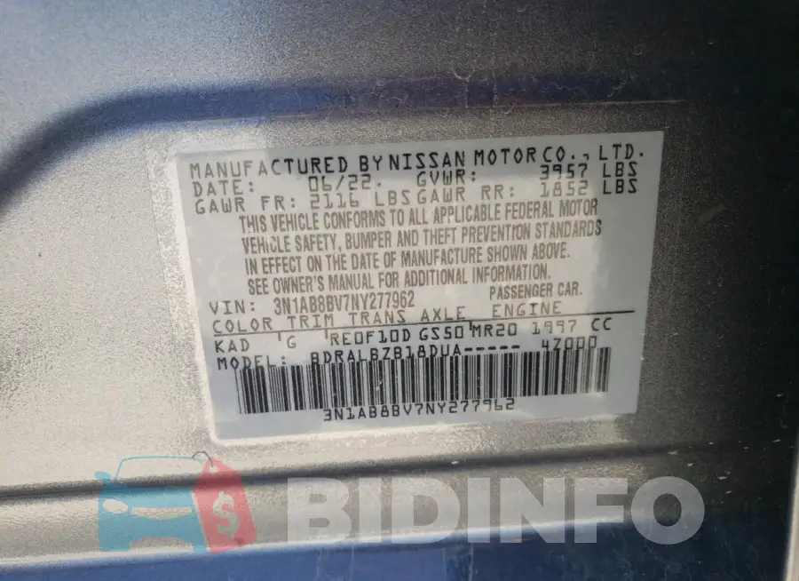 3N1AB8BV7NY277962 Photo# 12