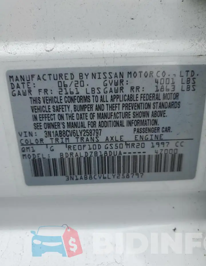 3N1AB8CV6LY258797 Photo# 13