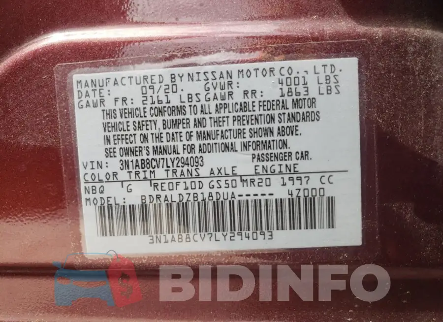 3N1AB8CV7LY294093 Photo# 12