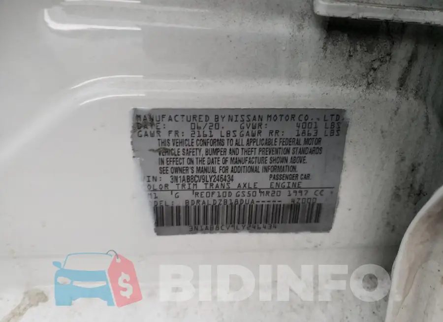 3N1AB8CV9LY246434 Photo# 12