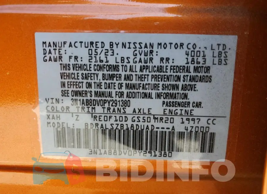 3N1AB8DV0PY291380 Photo# 12