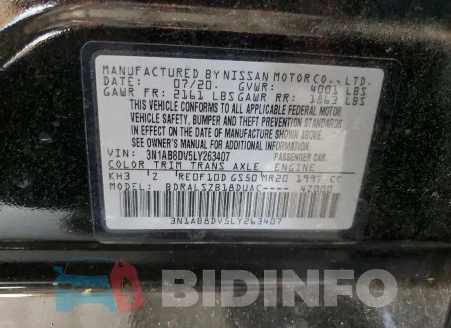3N1AB8DV5LY263407 Photo# 13
