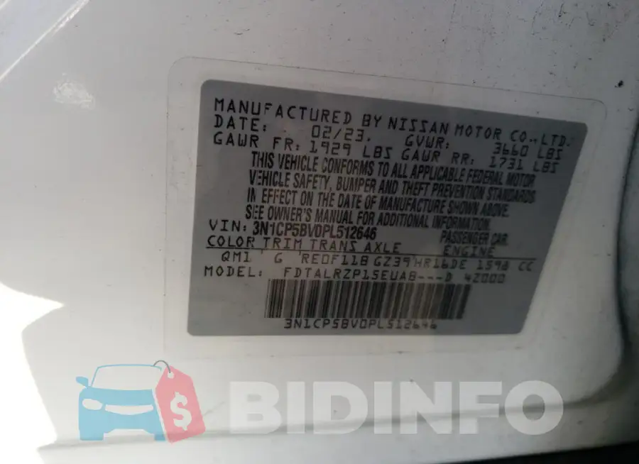 3N1CP5BV0PL512646 Photo# 12