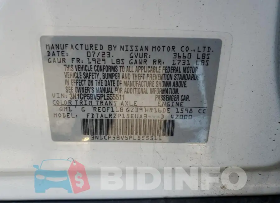 3N1CP5BV5PL555511 Photo# 12